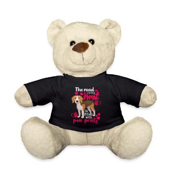 Beagle Road To My Heart Lustige Hundehalter - Teddy - Schwarz - Vorne