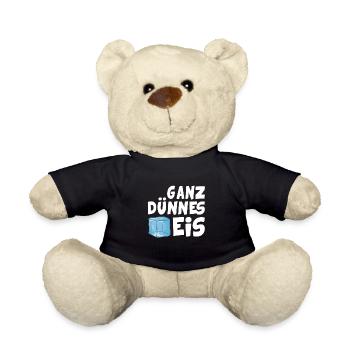 Ganz dünnes Eis Lustiger Spruch Gelato - Teddy - Schwarz - Vorne
