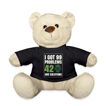 J’ai eu 99 problèmes et 420 solutions Cannabis Weed - Nounours - noir - Devant
