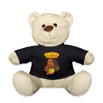 Hakuna Marijuana Funny Weed Smoking Pothead THC - Teddy - Schwarz - Vorne