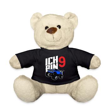 Monstertruck 9. Geburtstag Jungs Geschenk - Teddy - Schwarz - Vorne