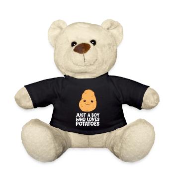 Juste un garçon qui aime les pommes de terre - Nounours - noir - Devant
