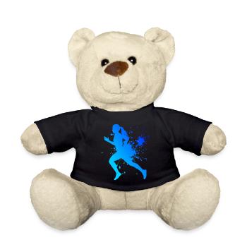 Joggen Running Jogging Cross Country Running - Teddy Bear - black - Front