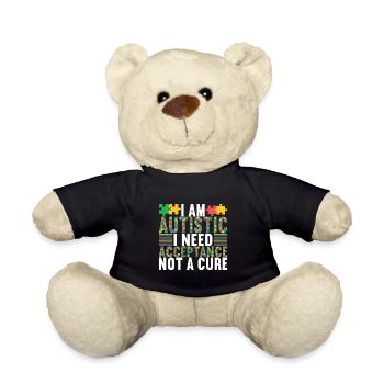 Autisme autistique Autiste - Nounours - noir - Devant