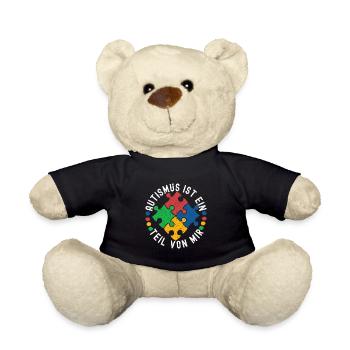 Autisme autistique Autiste - Nounours - noir - Devant