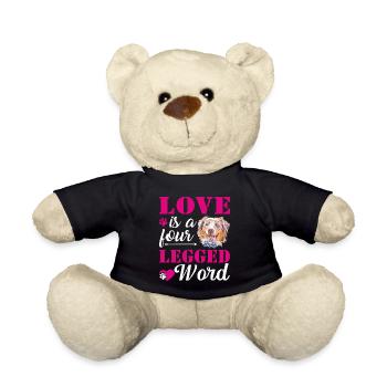 Australischer Schäferhund Liebe Vierbeiniges Wort - Teddy - Schwarz - Vorne