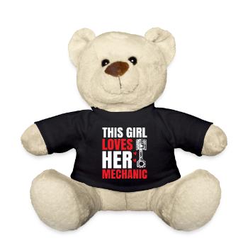 Cette fille aime son mécanicien - Nounours - noir - Devant