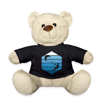 Kitesurfen Kitesurf Kite Kiten Kitesurfer - Teddy Bear - black - Front