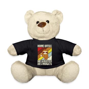 Home Office Mitarbeiter des Monats Spruch Homeoffi - Teddy - Schwarz - Vorne