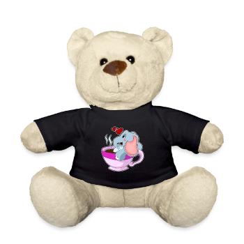 Elephant Coffee Mug - Teddy Bear - black - Front
