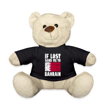 Bahrain Flagge Spruch - Teddy - Schwarz - Vorne