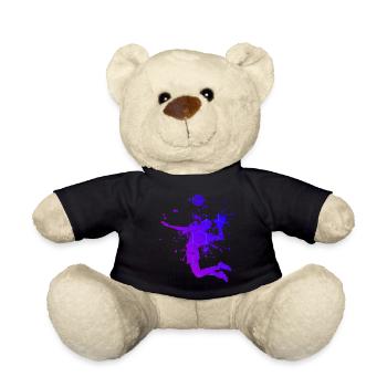 Joueur de volleyball de plage masculin - Nounours - noir - Devant