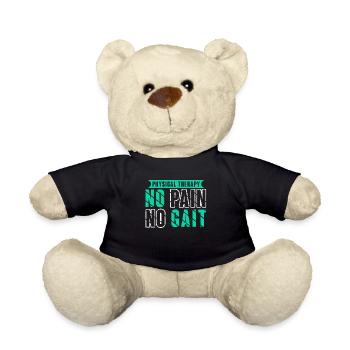 Physical Therapy No Pain No Gait Physics PT - Teddy Bear - black - Front
