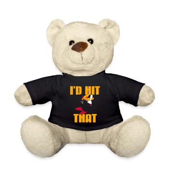J’aurais frappé ce t-shirt de bowling drôle génial - Nounours - noir - Devant