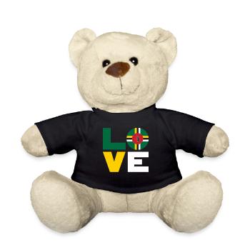 Dominica Dominican Dominica Flag Love - Teddy - Schwarz - Vorne