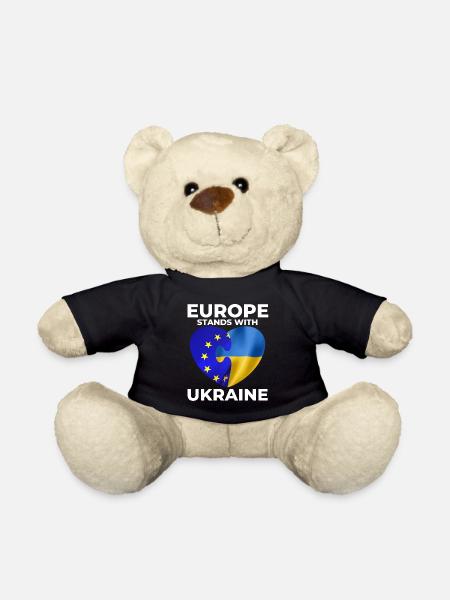 L’Europe soutient l’Ukraine - Nounours - noir