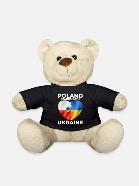 Polen unterstützt die Ukraine - Teddy - Schwarz