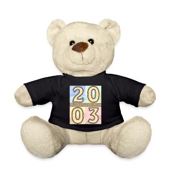 BIRTHDAY YEAR 2003 - Teddy Bear - black - Front