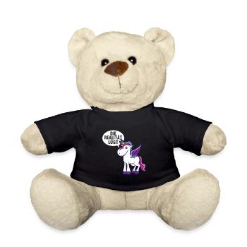 Einhorn Lustige Sprüche Sarkasmus - Teddy - Schwarz - Vorne