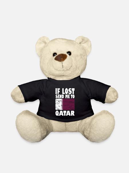 Katar Flagge Spruch - Teddy - Schwarz