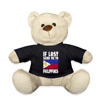 Philippinen Flagge Spruch - Teddy - Schwarz - Vorne