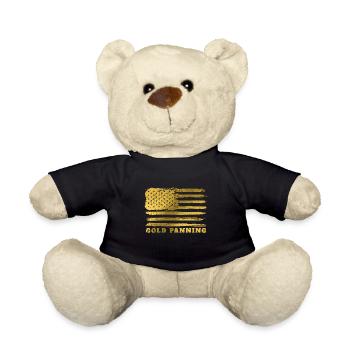 Gold Gold Digger Gold Panner Mining Gold Prospector USA - Nounours - noir - Devant