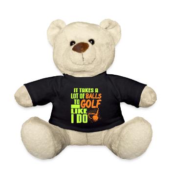 Il faut beaucoup de balles au golf comme je le fais drôlement - Nounours - noir - Devant