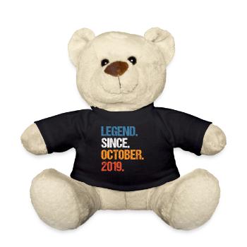 Legend Since Oktober 2019 Geburtstag - Teddy - Schwarz - Vorne