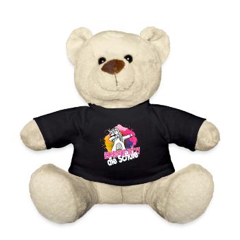 Endlich Schulkind, Einschulung - Teddy - Schwarz - Vorne