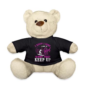Surfen Ich weiß, ich surfe wie ein Mädchen - Teddy - Schwarz - Vorne