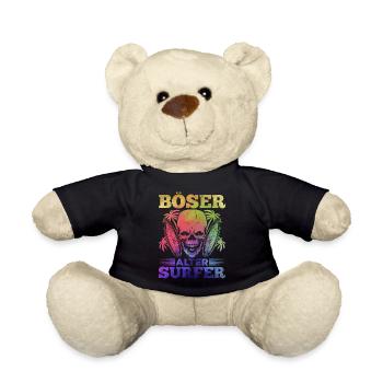 Surfer Wassersport Surfing Surfbrett Böser Alter - Teddy - Schwarz - Vorne