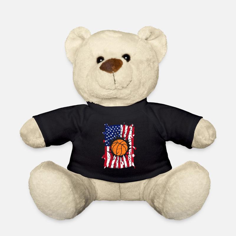 Basketball Zerrissene USA Flagge - Teddy - Schwarz