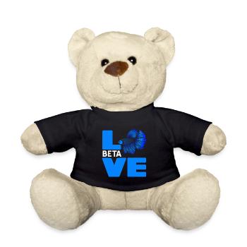 LOVE Beta Fish Awesome Fishing Designs T-Shirt - Nounours - noir - Devant