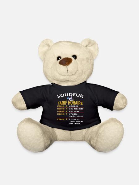 Tarif horaire soudeur cadeau pour soudeurs - Nounours - noir