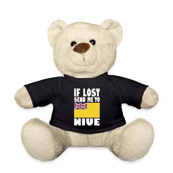 Dicton du drapeau de Niue - Nounours - noir - Devant