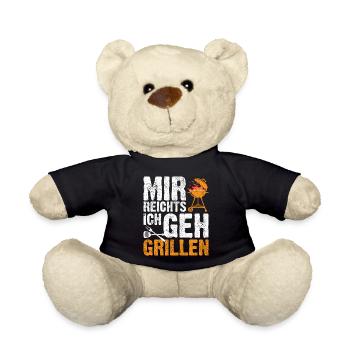 Grillmeister Grillen Männer Geschenk - Teddy - Schwarz - Vorne