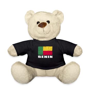 Drapeau du Bénin Grunge Drapeau du Bénin - Nounours - noir - Devant