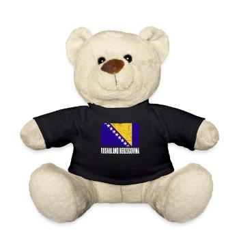 Drapeau de bosnie-Herzégovine - Nounours - noir - Devant