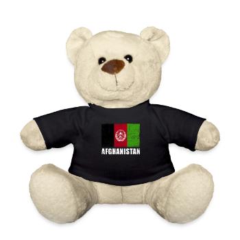 Afghanistan Flagge Grunge Afghanistan Fahne - Teddy - Schwarz - Vorne