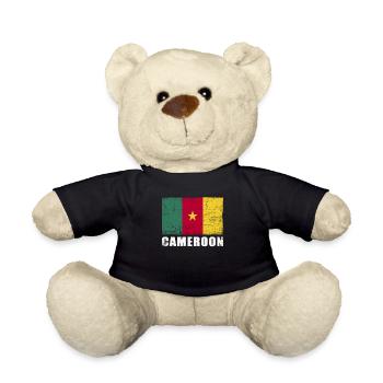 Cameroon Flag Grunge Cameroon Flag - Teddy Bear - black - Front