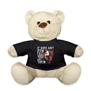 If The Dirt Ain't Flyin You Ain't Tryin Unicorn - Teddy Bear - black - Front
