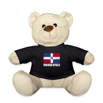 Dominikanische Republik Flagge - Teddy - Schwarz - Vorne