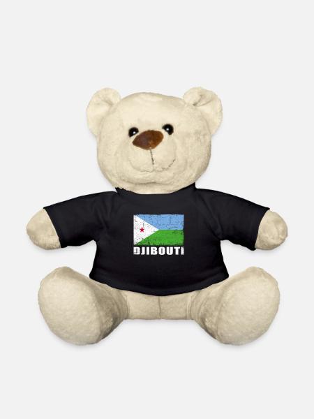 Djibouti Flag Grunge Djibouti Flag - Nounours - noir