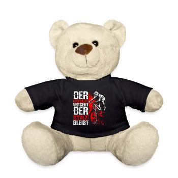 Mountainbike MTB Schmerz vergeht Stolz bleibt! MTB - Teddy - Schwarz - Vorne
