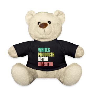 Write Producer Actor Director Retro T-Shirt - Teddy Bear - black - Front