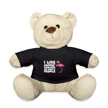 Funny flamingo graphics - Teddy Bear - black - Front
