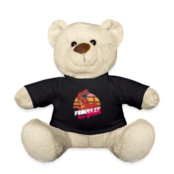 Finally 4th Grade, Fourth Grader - T-REX - Teddy Bear - black - Front