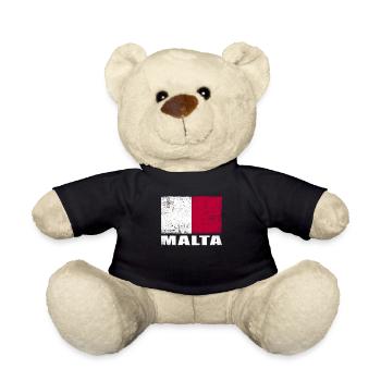 Malta Flag Grunge Malta Flag - Teddy Bear - black - Front
