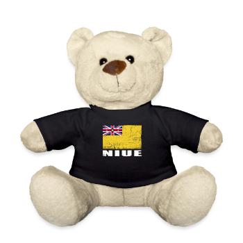 Niue Flag Grunge Niue Flag - Nounours - noir - Devant