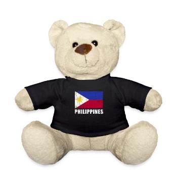 Drapeau des Philippines Grunge Drapeau des Philippines - Nounours - noir - Devant